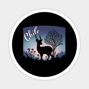 Chilean Torres Del Paine Wildlife Silhouette Magnet